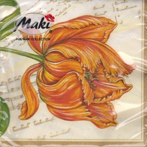 Luncheon Napkin Tulip And Notes