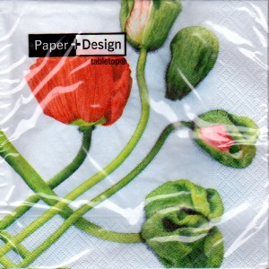 Luncheon Paper Napkin Poppies 