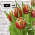 Luncheon Paper Napkin Spring Season Tulip 