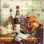 Luncheon Napkin Red Wine And Cheese