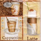Luncheon Paper Napkin Cafe Latte Macchiato Capuccino