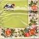 Luncheon Napkin Corner Rose Green