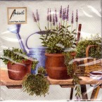 Luncheon Napkin Potting Herbs