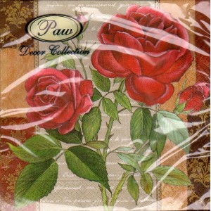 Luncheon Napkin Red Rose