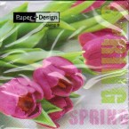 Luncheon Napkin Blooming Tullips