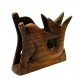 Handmade Wooden Dolphin Napkin Holder